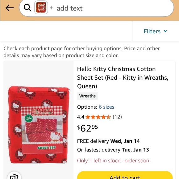 Hello Kitty Red King Bedding Set